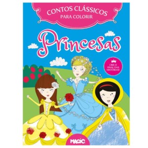 LIVRO PARA COLORIR INFANTIL PRINCESAS - MAGIC