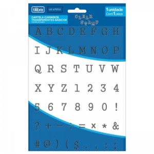 CARTELA CARIMBOS TRANSPARENTES BÁSICOS - BLISTER COM 1 UNIDADE