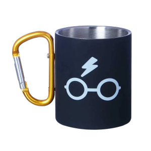 CANECA MOSQUETÃO HARRY POTTER 300ML EM AÇO INOX ZONA CRIATIVA