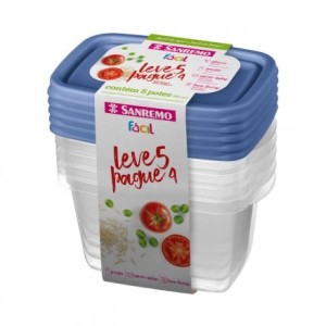 POTE RETANGULAR 580ML LEVE 5 PAGUE 4