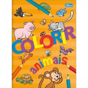 LIVRO COLORIR ANIMAIS APRENDER, BRINCAR E COLORIR 8 FOLHAS REF.327743