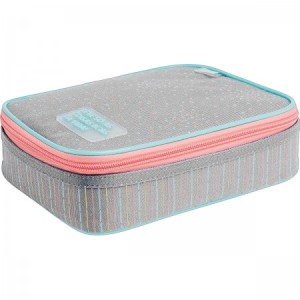 ESTOJO BOX ACADEMIE DOTS CINZA TILIBRA REF.348546