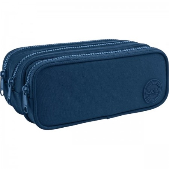 ESTOJO TRIPLO GRANDE ACADEMIE AZUL TILIBRA REF.347311