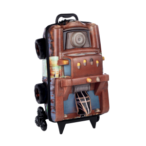 MALA INFANTIL DISNEY CARROS TOW MATER MARRON MAXTOY DIPLOMATA COM RODINHA TRIPLA