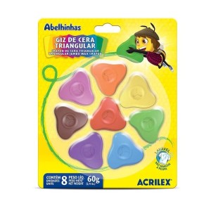 GIZ DE CERA TRIANGULAR 8 CORES