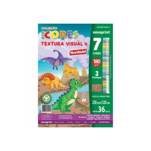 BLOCO CRIATIVO A4 TEXTURA VISUAL 4 - 7 CORES NOVAPRINT