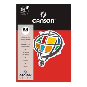 PAPEL COLOR PLUS CANSON VIVALDI A4 180G VERMELHO