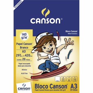 BLOCO A3 140GR DESENHO CANSON BRANCO REF-66667071