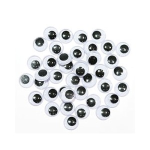 OLHO MOVEL PRETO 8MM - PCT. C/50