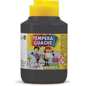 TINTA GUACHE 250ML PRETO REF.520 - ACRILEX