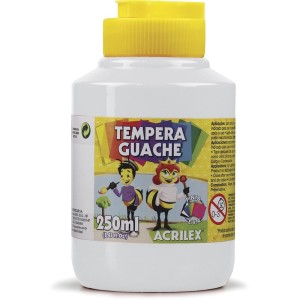 TINTA GUACHE 250ML BRANCA 519 - ACRILEX