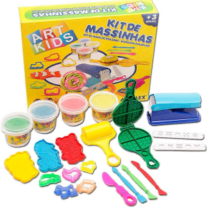 KIT MASSINHAS 6 COM 600 GR DE MASSA PARA MODELAR REF.40006 ACRILEX