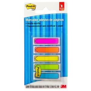POST-IT MARCADOR DE PAGINA SETA C/5 NEON 100FLS - REF HB004352215