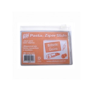 PASTA C/ZIPER SLIDE 8X11 CRISTAL YES REF-DZ45