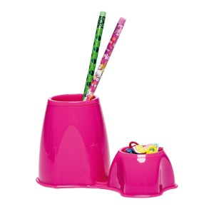 PORTA CANETAS/CLIPS DUOCOLOR ROSA REF.3021