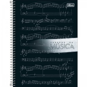 CADERNO DE MÚSICA ESPIRAL CAPA DURA UNIVERSITÁRIO TILIBRA 80 FOLHAS