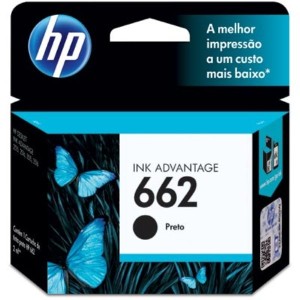 CARTUCHO HP 662 PRETO CZ103AB HP CX 1 UN