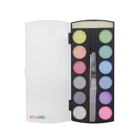 AQUARELA C/12 CORES METALICAS LEONORA