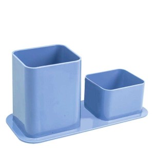 Porta Canetas e Clips DelloColor Azul Pastel
