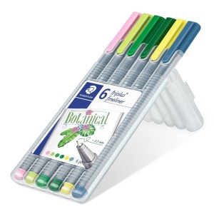 CANETA TRIPLUS FINELINER BOTANICAL C/6 - REF 334 SB6CS8