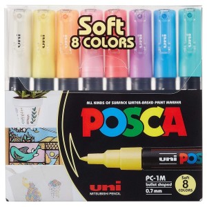 CANETA POSCA PC-1MR SOFT COLOR C/8