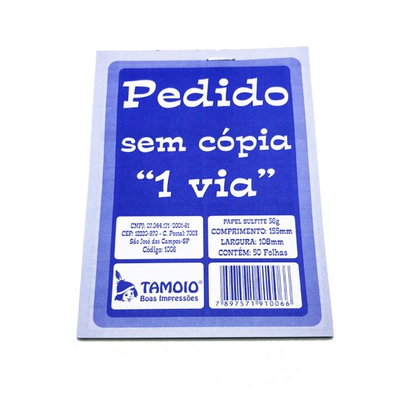 PEDIDO 1 VIA 213X163MM 50FLS TAMOIOR REF.1008