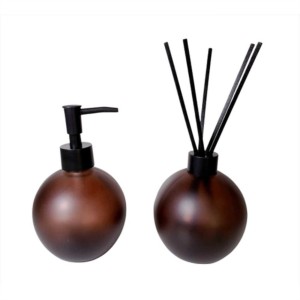 PORTA SABONETE LIQUIDO DE VIDRO + DIFUSOR DE AROMAS PARA AMBIENTES COLORS 400ML NA CAIXA