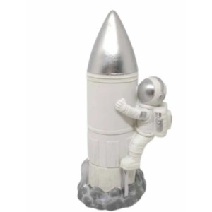 ASTRONAUTA EM RESINA DECORATIVO 10X9X20CM MABRUK