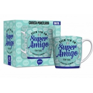 CANECA PORCELANA URBAN 360ML - FAMÍLIA - AMIGO