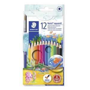 LÁPIS DE COR 12 CORES STAEDTLER NORIS CLUB AQUARELÁVEL