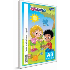 PAPEL SULFITE 40K A3 120G/M² BRANCO 50 FOLHAS JANDAIA