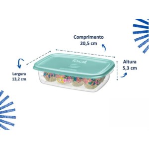 POTE RETANGULAR 785ML