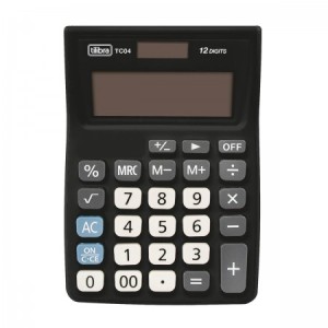CALCULADORA DE BOLSO 12 DÍGITOS GRANDE TC04 PRETA