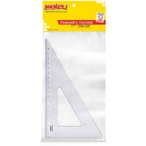 ESQUADRO ESCOLAR ACRIL 60 21CM NEW LINE WALEU