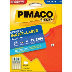 ETIQUETA INKJET + LASER A5Q-813 PIMACO