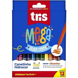 CANETA HIDROCOR TRIS MEGA C/12CORES - REF 683690