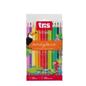 LAPIS COR TRIS VIBES AMAZONIA C/12CORES + 1 LÁPIS 6B - REF 613604