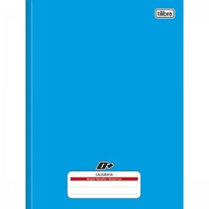 CADERNO DE CALIGRAFIA BROCHURA CAPA DURA UNIVERSITÁRIO D+ AZUL 96 FOLHAS
