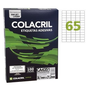 ETIQUETA ADESIVA COLACRIL 38,1MMX21,2M CA4351